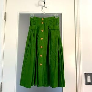 NWT Great green linen skirt sz 2 Modcloth